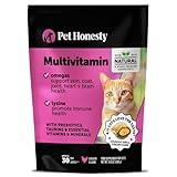 Cat Multivitamin Crunchy & Creamy Chews - Cat Treats for Health + Immune, Joint Support, Skin & Coat, & Digestion - Vitamins with Omega 3s, Lysine & Probiotics (30 Day Supply)