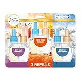 Febreze Plug In Air Freshener, Odor-Fighting Scented Oil Refill, Air Fresheners for Home and Bathroom and Kitchen, Long Lasting for Strong Odors, Premium Holiday Mix, 0.87oz Refills, 3 Count