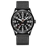 LN LENQIN Mens Watches Unisex Military Sport Nylon Strap Stylish Luminous Fashion Analog Quartz Watch for Men Waterproof Army Tactical Casual Wristwatch