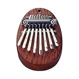 8 Key Mini Kalimba Thumb Piano Solid Wood Finger Piano Portable Marimba with Lanyard, Gift for Kids Adults Beginners