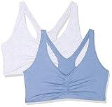 Hanes womens X-temp Comfortflex Fit Pullover Mhh570 2-pack bras, Heather Grey/Denim Jacket Blue Heather, Medium US