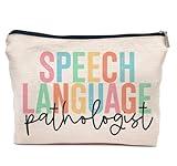 IWXYI SLP Gift,Speech Language Pathologist Bag,SLP Speech Language Pathologist Makeup Bag Zipper Pouch Travel Toiletry Gifts For Women Speech Language Pathologist