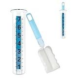 TBWHL Rain Gauge Outdoor, 7 Inch Rain Gauges Outdoors Best Rated, Upgrade Freeze Proof Outdoor Rain Gauges Replacement Tube for Garden Yard Lawn, Easy to Read Rain Gauge with 1 Clean Brush