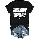 Womens Sports Tshirt Love Women's Sports Shirts Sports Fan Apparel Summer Graphic Casual Crew Tops Neck Short Sleeve Black
