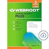 Webroot Internet Security Plus | Antivirus Software 2024 | 3 Device | 2 Year Download for PC/Mac/Chromebook/Android/IOS + Password Manager