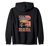 Ride the Wave Own the Street – Surf Skate Vibes Graphic Zip Hoodie