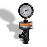 DearChan 98209800 High Flow Manual Relief Valve/Air Relief Manual Valve Assembly with Pressure Gauge, Replacement for Pool and Spa Filter (1 PACK-98209800)