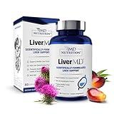 1MD Nutrition LiverMD - Liver Support Supplement | Siliphos Milk Thistle Extract & NAC - Supports Healthy Energy, Immunity & Overall Health - Liver Cleanse & Support | 60 Capsules