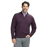 IZOD Men's Premium Essentials Quarter Zip Sweater, Plum Perfect