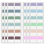 240 Pcs Sticky Index Tabs, Colored Book Sticky Tabs for Notebooks, Repositionable Page Tabs for Notebooks File Classification,12 Colors (1 Inch)