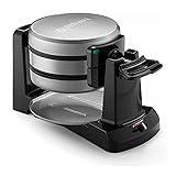 Cuisinart WAF-F40 Double Flip Belgian Waffle Maker, 1400 watts, New Black/Stainless