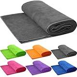 Breling 6 Pcs Yoga Towel Non Slip Hot Yoga Mat Towel Bulk Mat Sized 27" x 72" Microfiber Anti Slip Absorbent Multicolor Yoga Towel Wicking Pilates Towels for Women Men Hot Yoga, Pilates, Workout