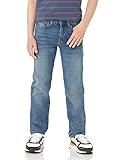 Amazon Essentials Boys' Regular Straight-Fit Jeans, Light Wash, 16 Plus