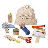 Manhattan Toy Style & Groom 9 Piece Wooden Toddler & Kids Pretend Play Hair Styling & Grooming Kit