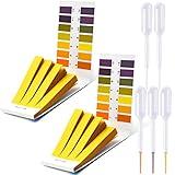 Litmus PH Test Strips 160 Strips, Professional Universal pH.1-14 Test Paper with Test Pipette Droppers, for Teaching, Student, Chemistry Experiment, Saliva Urine Water Soil & Diet pH Monitoring