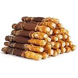 MON2SUN Dog Treats, Triple Flavor 5 Inch Chicken Liver Duck and Chicken Wrapped Rawhide Snacks for Small and Medium Dogs, 21.16 Oz (30 Count-Pack of 1)