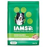 IAMS Proactive Health Minichunks Adult Dry Dog Food with Real Chicken and Whole Grains, 15 lb. Bag