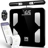 FITINDEX Body Composition Scale for Body Weight, Smart 8-Electrodes with BMI, Body Fat, Muscle Mass, 50 Composition Measurements, Bluetooth, FSA or HSA Eligible