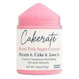 Pastel Pink Sugar Crystals | Ideal Decoration Solution for Cakes, Cookies, Cupcakes & Desserts | Sugar Crystals for Baking Topping | Adds Crunch & Shine to Every Sweet Treat - 3.6 oz