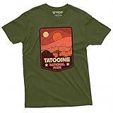 Tatooine Sunset T-Shirt - Popular Culture Shirt - Tatooine National Park - X-Large Military Green
