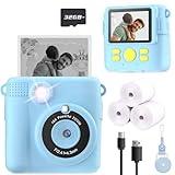 ESOXOFFORE Kids Camera Instant Print, Christmas Birthday Gifts for Kids Age 3-12, Selfie Digital Camera with 1080P Videos,Toddler Portable Travel Cameras Toy for 4 5 6 7 8 9 Year Old Boys Girls-Blue