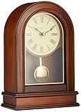 Bulova B7467 Hardwick Clock, Table top, Walnut Brown