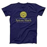 Atticus Finch Law Offices Funny Retro Classic Book Humor Mens Shirt X-Large Navy