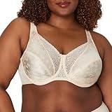 Playtex womens Secrets Love My Curves Signature Floral Underwire #4422 Full Coverage Bra, Natural Beige, 36C US