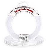 Clear Fishing Wire, Acejoz 656FT Fishing Line Clear Invisible Hanging Wire Strong Nylon String Supports 43 Pounds for Balloon Garland Hanging Decorations
