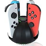 Switch Controller Charging Dock for Nintendo OLED Joycon, Charger Station with Switch 1 JoyCon, 4 in 1 Joycon Charging Dock for Joy Con with LED Indication and USB Type-C Charger Cable