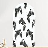 Arch Wall Decal Game Controller Gamepad with Sticks and Buttons Video Game Controller Peel and Stick Wallpaper Self-Adhesive Removable Wall Sticker Mural Wall Decor for Living Room Bedroom Nursery