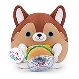 Snackles Series 2 Puppy & Sonic Burger 8 Inch Plush by ZURU, Ultra Soft Plush, Collectible Plush with Real Licensed Brands, Stuffed Animal, Giftable