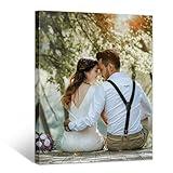 WEGA Custom Canvas Prints with Your Photos (Framed 8X10) Upload Your Image/Photo-Custom Personalized Photo Gifts to Canvas,Wall Art Canvas Printing Gifts for Pets Family Baby Wedding