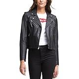 Levi's Women's Faux Leather Moto Jacket (Regular & Plus Size), Classic Black, Large