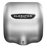 XLERATOR XL-SB8 Automatic High Speed Hand Dryer with Brushed Stainless Steel Cover and 1.1 Noise Reduction Nozzle, 7.0 A, 208 V