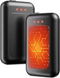 Jerritte Electric Hand Warmers Rechargeable 2 Pack, Rechargeable Hand Warmer, 16 Hrs Portable Hand Warmer for Outdoor Camping Hunting Golf Accessories, Gifts for Women Men Black
