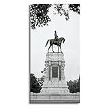 Large Canvas Wall Art Robert E Lee Statue On Monument Avenue Virginia Canvas Prints for Living Room Bedroom Office Wall Decor, Stretched & Framed Artwork Ready to Hang - 20x40