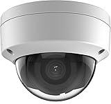 Real HD 6MP PoE IP Vandal Dome Security Camera Outdoor, 2.8mm Wide Angle, H.265, IP67 IK10, Support Firmware Upgrade, Compatible with Hik Vision NVR, Blue Iris, NDAA Compliant