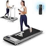 Walking Pad, Walking Pad Treadmill 330 lb Capacity，3 in 1 Portable Under Desk Treadmill for Home and Office with Remote Control, LED Display (C102 Silver Gray)