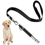 ESONLITOR Dog Whistle to Stop Barking, Adjustable Pitch Ultrasonic Training Tool Silent Bark Control for Dogs- Pack of 1 PCS Whistles with 1 Free Lanyard Strap (Black)