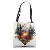 Seasonal Transition Geometric Abstract Tote Bag