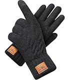 CHENMEI Winter Gloves for Men Women-Warm TouchScreen Cold Weather Gloves,Wool Knit Thermal Adults Gloves for Driving Texting