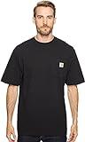 Carhartt Men's Loose Fit Heavyweight Short-Sleeve Pocket T-Shirt (Also Available in Big & Tall), Black, Medium