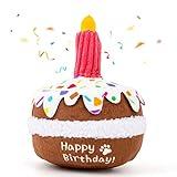 lilfrd Dog Birthday Toy, Birthday Cake Toys for Puppy Gifts, Squeaky Plush Dog Toys
