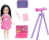 Barbie Doll & Accessories Toy Set, Chelsea Can Be Astronomer, Brunette Small Doll with 5 Science-Themed Pieces Including a Telescope