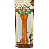 Pork Chomps Roasted Pressed Pork Skin Dog Chew, 7-inch Bone, 1 Count