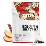 Zest 150mg High Caffeine Energy Leaf Blend - Cinnamon Apple Black Tea - 20 Pack Bag - All Natural Strong Flavored Healthy Coffee Alternative Highly Caffeinated Substitute - Perfect for Keto Diet