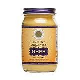 Ancient Organics Ghee, Organic Grass Fed Ghee Butter – Gluten Free Ghee, Clarified Butter, Vitamins & Omegas, Lactose Reduced, 100% Certified Organic, Kosher, USDA Certified – 8 Fl Oz (Pack of 1)