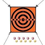 Jumpfly Trampoline Kids Dart Board Game Set, Recreational Trampolines Circular Target Board Games Accessory with 10 Stick Balls - Indoor Outdoor Backyard Trampoline Toys Games for Kids Ages 4-8