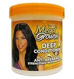 Mega Growth Anti-Breakage Strengthening Deep Conditioner - Hydrating Hair Mask, Restores & Repairs Damaged Fragile Hair, Revitalizes, Renews, Protects From Damage, Restores Softness & Shine, 15 oz.